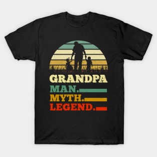 Grandpa Man Myth Legend Father's Day Gifts T-Shirt